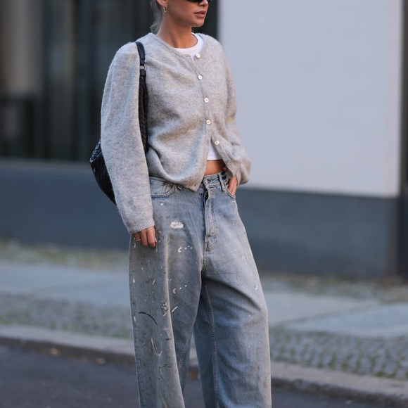 St. Roche Alpaca Knit Cardigan • Ethical Knitwear • Gray • Size L - Picture 10 of 10